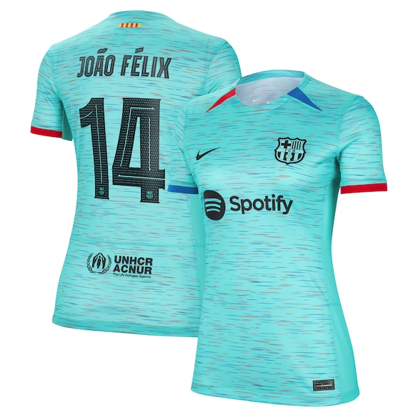Jo?o F¨¦lix Barcelona Nike Women's 2023/24 Third Replica Jersey - Aqua