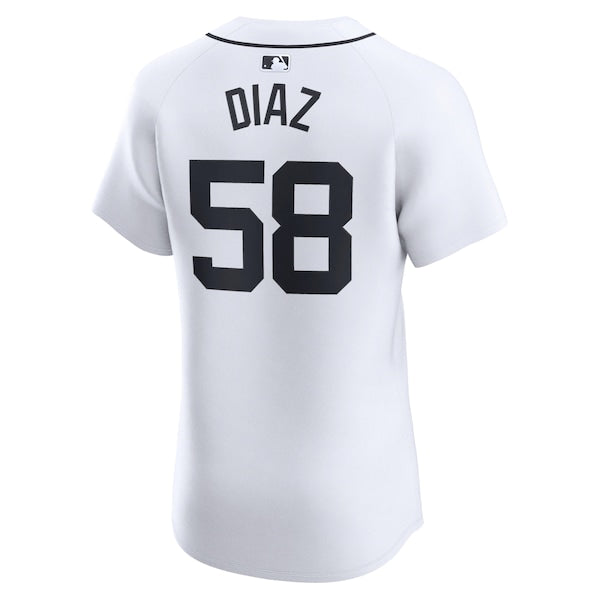 Miguel Diaz Detroit Tigers Nike Home Elite Player Jersey - White - Image 3