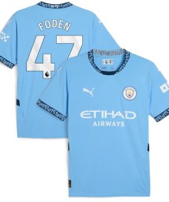 Phil Foden Manchester City Puma 2024/25 Home Replica Player Jersey - Light Blue