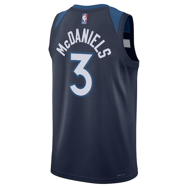 Jaden McDaniels Minnesota Timberwolves Nike Unisex Swingman Player Jersey - Icon Edition - Navy - Image 3