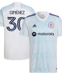 Gaston Gimenez Chicago Fire adidas 2022 Lakefront Kit Replica Player Jersey - White