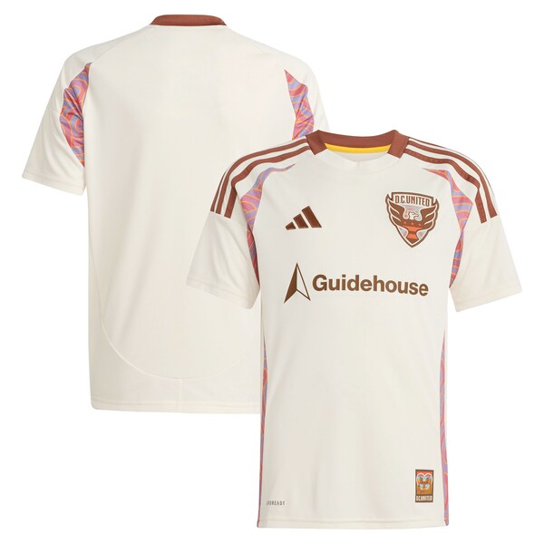 D.C. United adidas Youth 2025 The Soul Kit Replica Jersey - Natural - Image 2