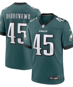 Ogbonnia Okoronkwo Philadelphia Eagles Nike Team Game Jersey - Midnight Green