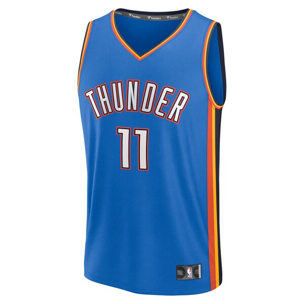 Isaiah Joe Oklahoma City Thunder Fast Break Replica Player Jersey - Icon Edition - Blue - Image 3
