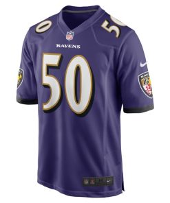 Alternative view of Adisa Isaac Baltimore Ravens Nike Team Game Jersey -  Purple