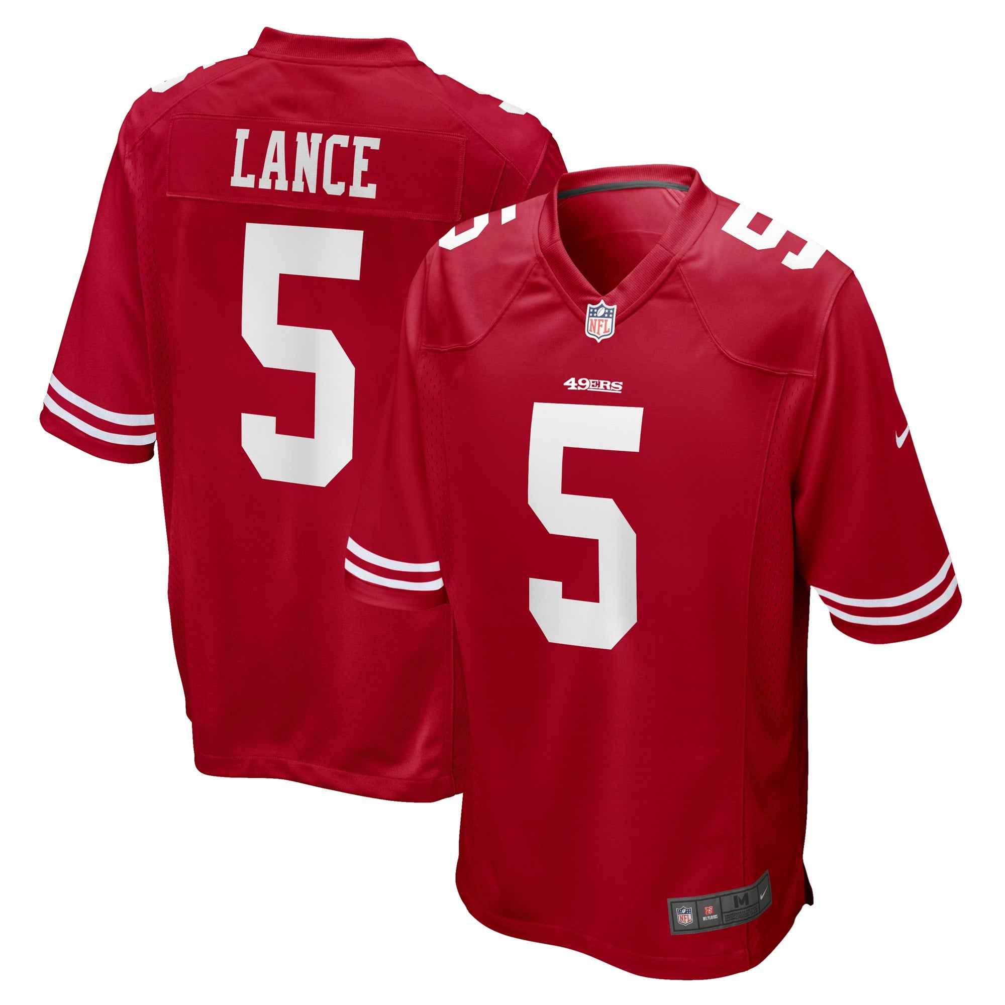 Trey Lance San Francisco 49ers Nike Alternate Game Jersey - Scarlet/Scarlet - Image 5