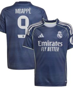 Kylian Mbapp¨¦ Los Merengues adidas Youth 2025/26 Away Replica Player Jersey - Blue/White