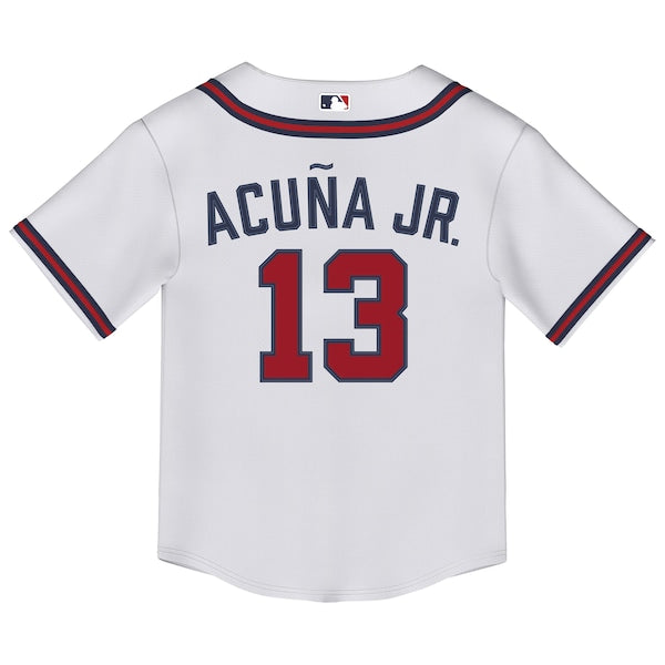 Ronald Acu?a Jr. Atlanta Braves Nike Toddler Replica 2.0 Player Jersey - White - Image 3