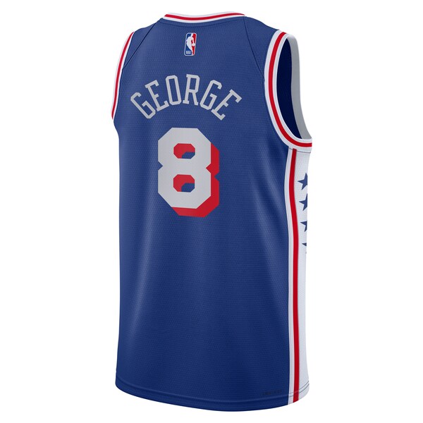 Paul George Philadelphia 76ers Nike Youth Swingman Jersey - Icon Edition - Royal - Image 3