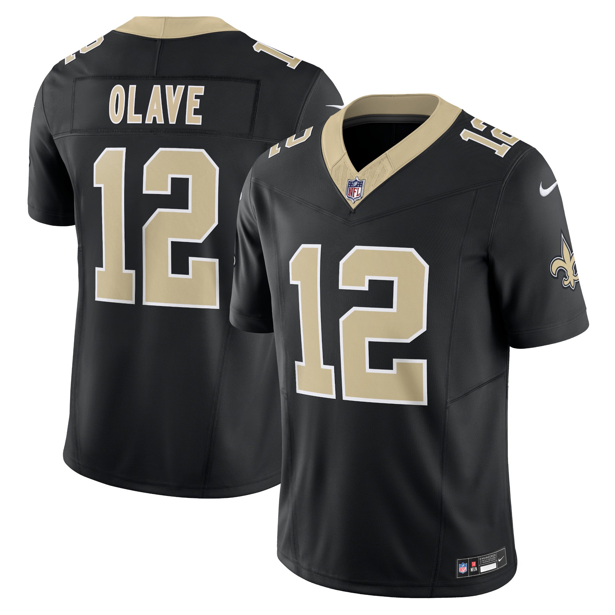Chris Olave New Orleans Saints Nike Gameday Golds Alternate Vapor F.U.S.E. Limited Jersey - Gold/Black - Image 5