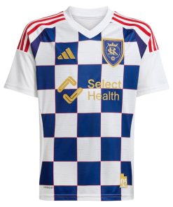 Alternative view of Justen Glad Real Salt Lake adidas 2025 Grid City Replica Player Jersey - White