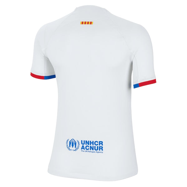 Barcelona Nike Youth 2023/24 Away Replica Jersey - White - Image 3