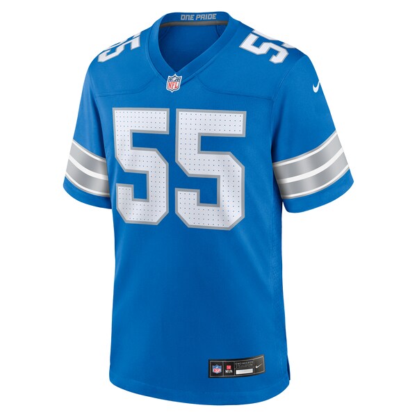 Derrick Barnes Detroit Lions Nike Team Game Jersey - Blue - Image 2