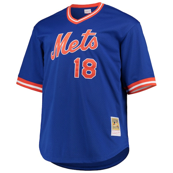 Darryl Strawberry New York Mets Big & Tall Cooperstown Collection Mesh Batting Practice Jersey - Royal - Image 2