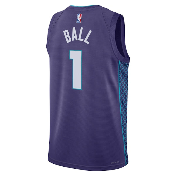 LaMelo Ball Charlotte Hornets Jordan Brand Unisex Swingman Jersey - Statement Edition - Purple - Image 3