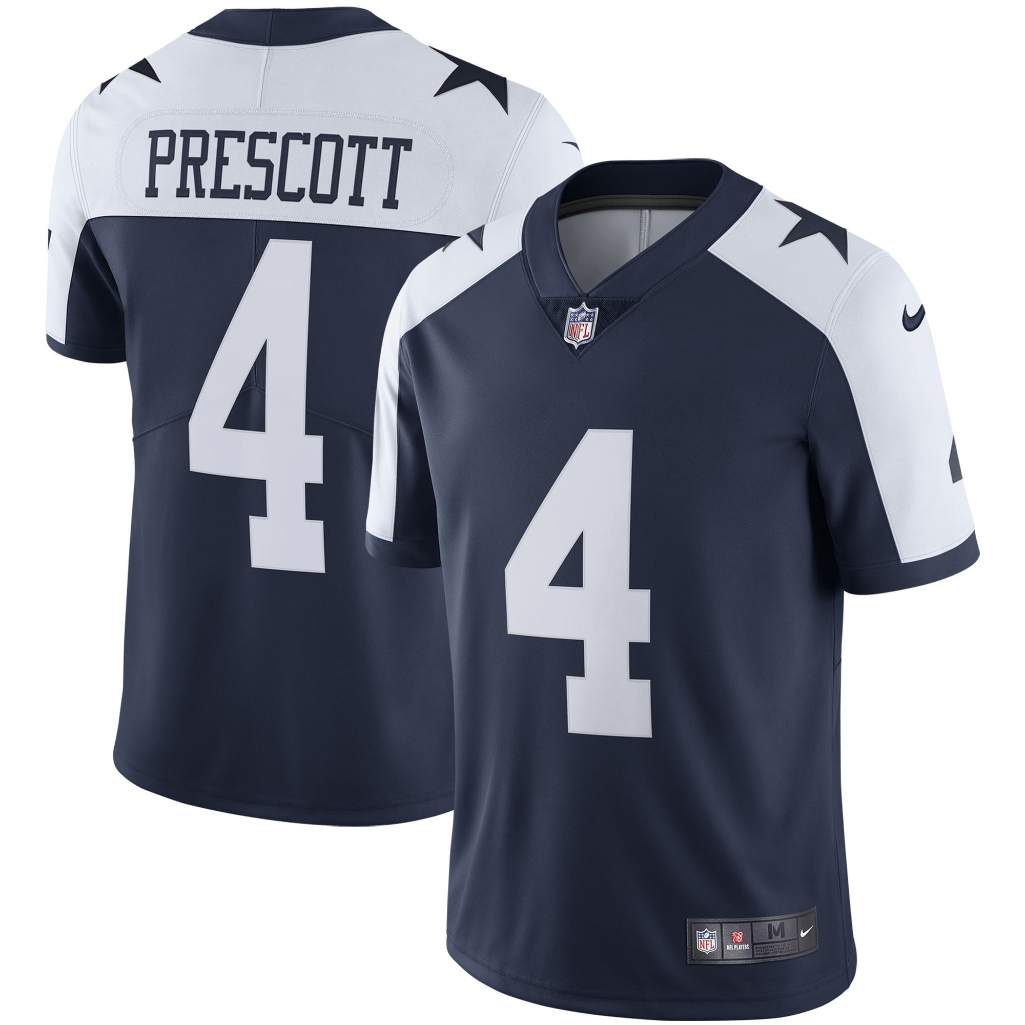 Dak Prescott Nike Dallas Cowboys Color Rush Vapor Limited Jersey - White/Navy - Image 5