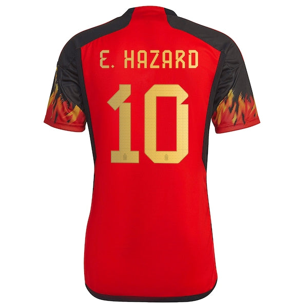 Eden Hazard Belgium National Team adidas 2022/23 Home Replica Jersey - Red - Image 3