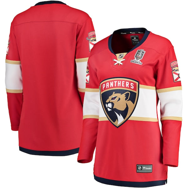 Florida Panthers Women's Home 2024 Stanley Cup Champions Breakaway Jersey?ยจC Red