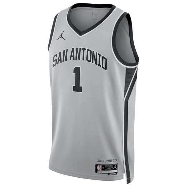 Victor Wembanyama San Antonio Spurs Jordan Brand Unisex Swingman Jersey - Statement Edition - Silver - Image 2