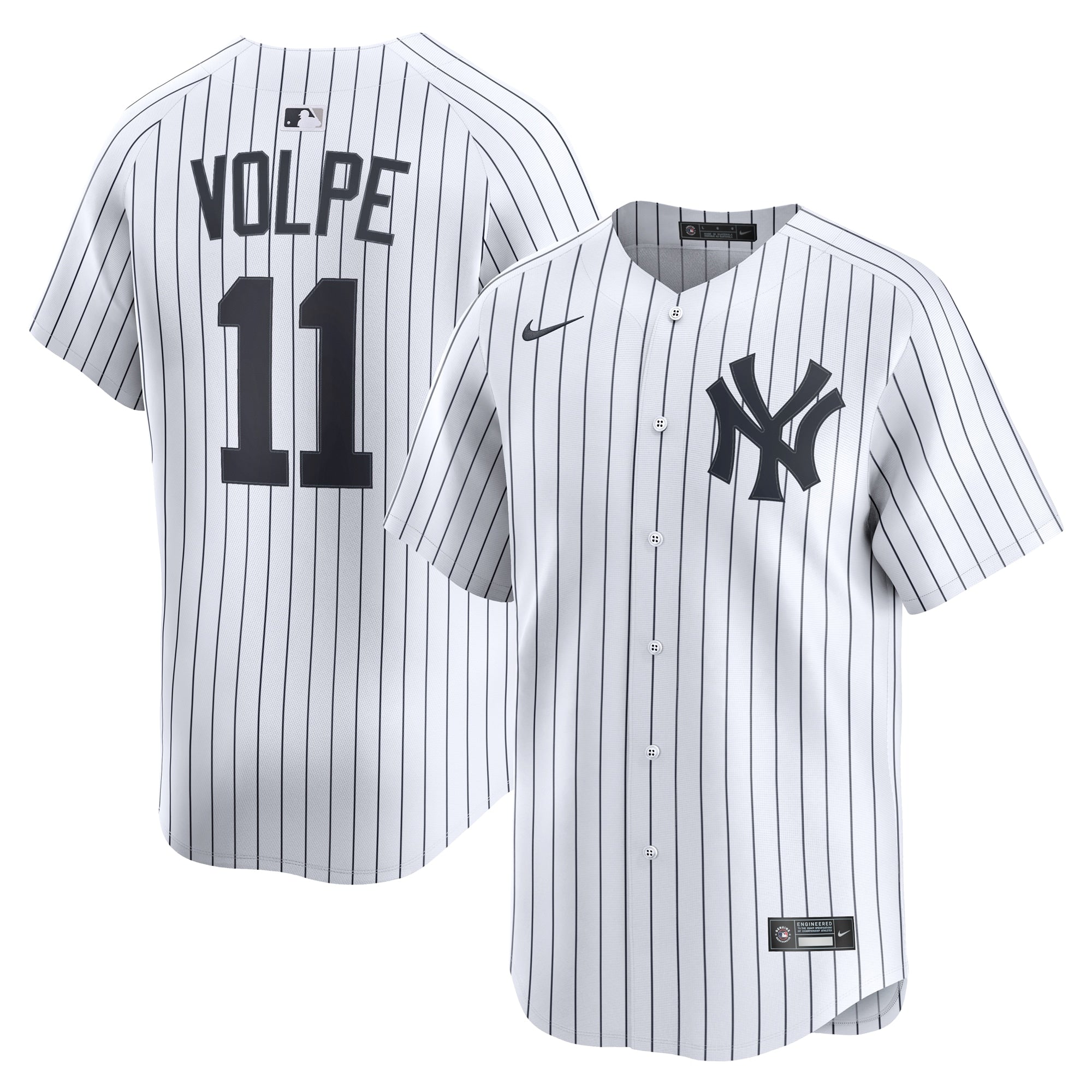 Anthony Volpe New York Yankees Nike Road Limited Player Jersey - Gray/White - Image 5