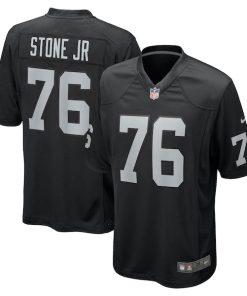 Alternative view of Ron Stone Jr. Las Vegas Raiders Nike Team Game Jersey -  Black