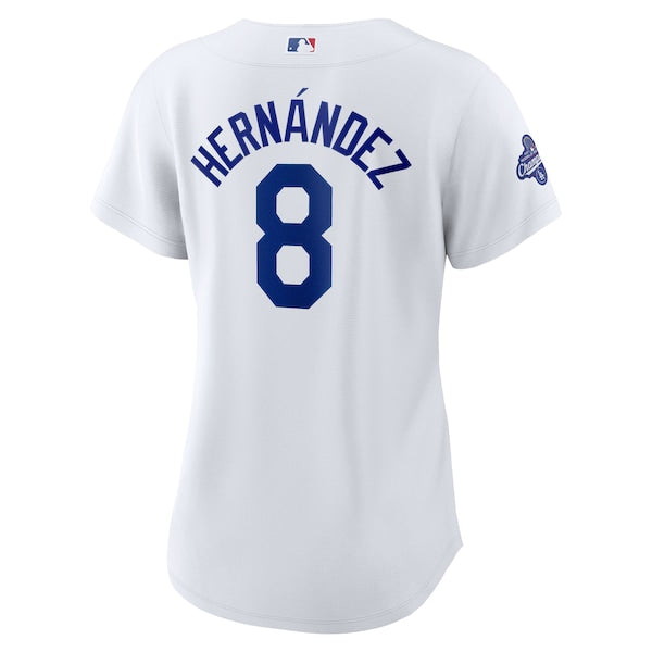 Enrique Hern¨¢ndez Los Angeles Dodgers Nike Women's Home 2025 World Series Champions Replica Jersey - White - Image 3