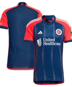 Alternative view of New England Revolution adidas 2024 Boston Tea Party Authentic Jersey?¨C Navy