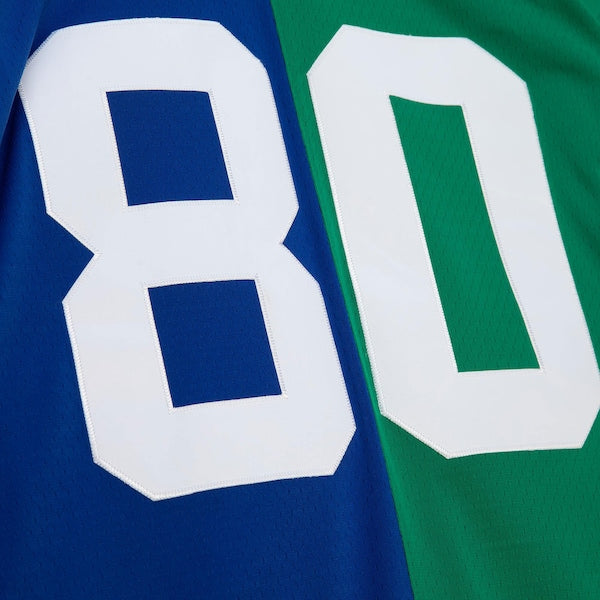 Steve Largent Seattle Seahawks 1985 Split Legacy Replica Jersey - Royal/Green - Image 5