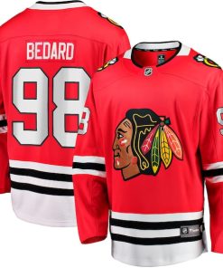 Alternative view of Connor Bedard Chicago Blackhawks  Home Breakaway Player Jersey - Red/White