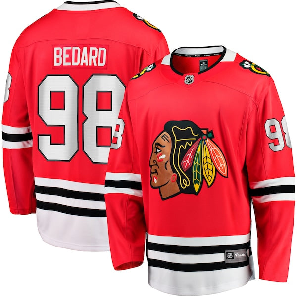 Connor Bedard Chicago Blackhawks Home Breakaway Player Jersey - Red/White - Image 2