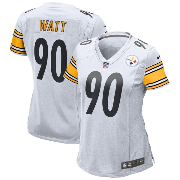Women's Pittsburgh Steelers T.J. Watt Nike White Player Jersey - Black/Gold - Image 2