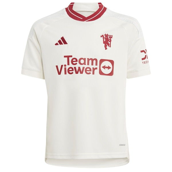 Manchester United adidas Youth 2023/24 Third Replica Jersey - White - Image 2