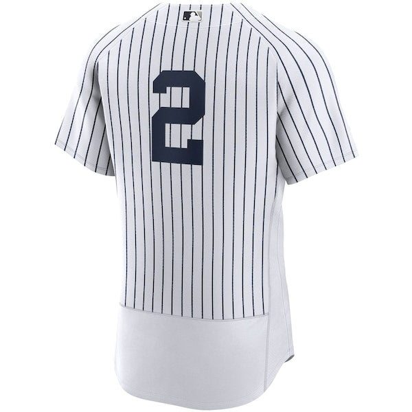 Derek Jeter New York Yankees Nike Home Authentic Player Jersey - White/Navy - Image 3