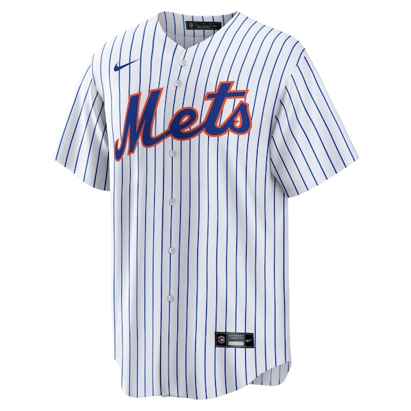 New York Mets Nike Home Replica Team Jersey - White - Image 2