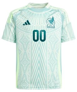 Alternative view of Mexico National Team adidas Youth 2024 Away Replica Custom Jersey - Green
