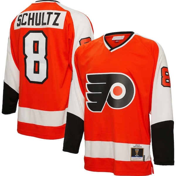 Dave Schultz Philadelphia Flyers 1974/75 Blue Line Player Jersey - Orange