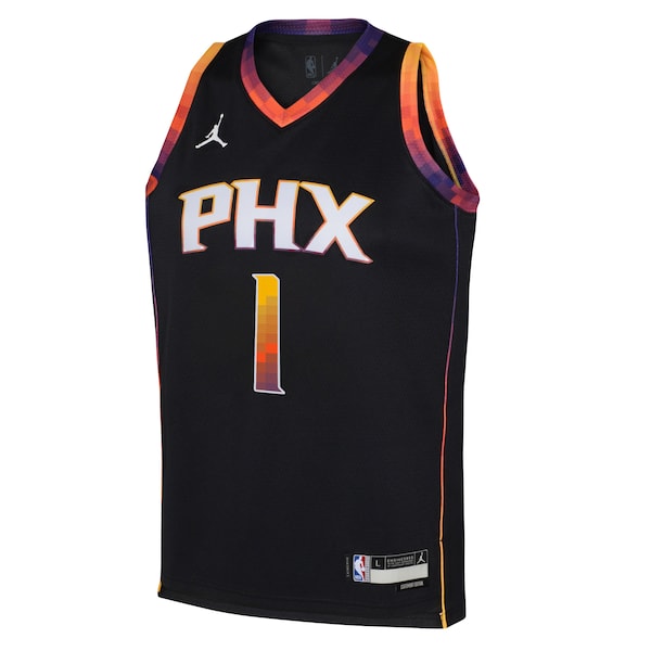 Devin Booker Phoenix Suns Jordan Brand Youth Swingman Jersey - Statement Edition - Black - Image 2