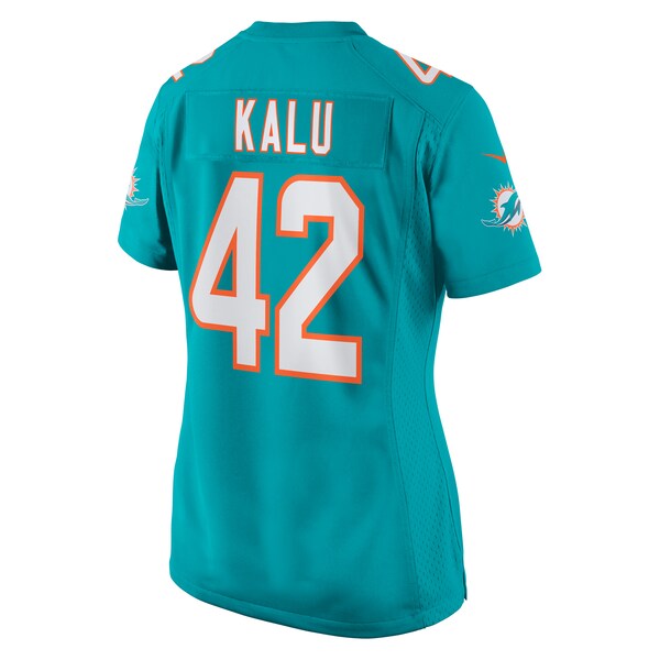 Joshua Kalu Miami Dolphins Nike Women's Team Game Jersey - Aqua - Image 3