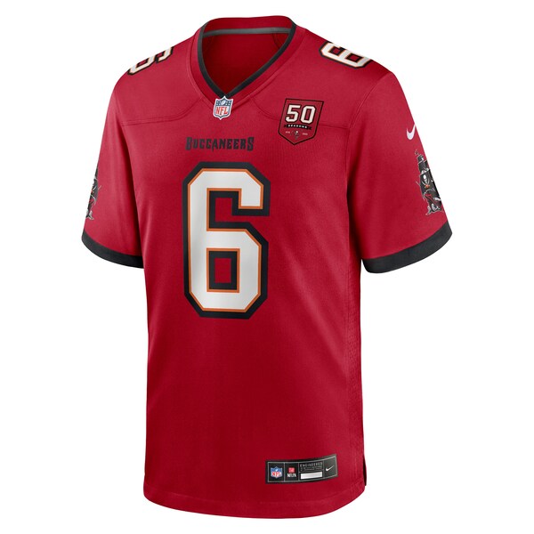 Baker Mayfield Tampa Bay Buccaneers Nike 50th Season Team Game Jersey - Red/Creamsicle - Image 4