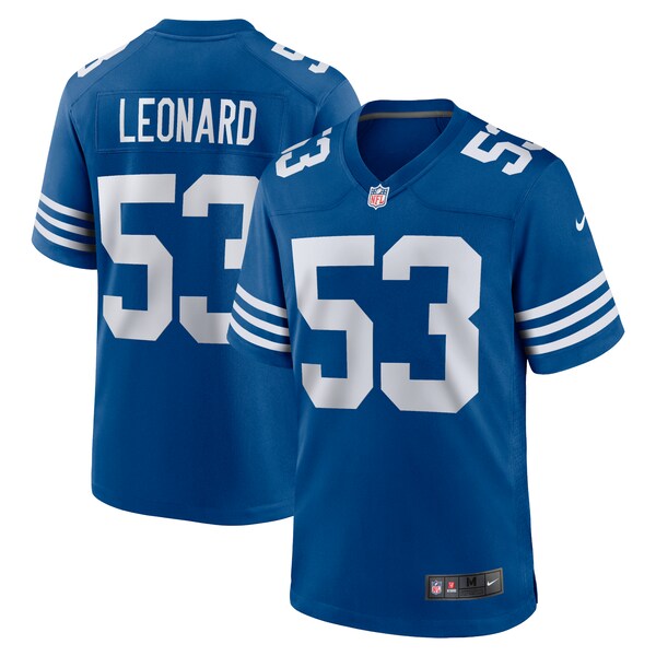 Shaquille Leonard Indianapolis Colts Nike Alternate Game Jersey - Royal/White - Image 2