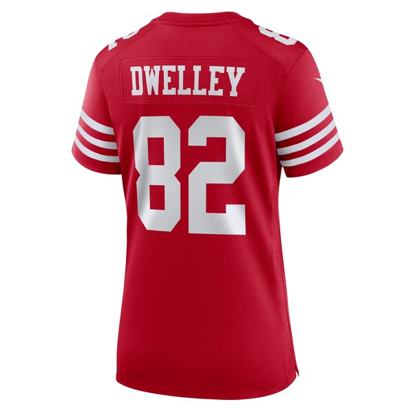 Ross Dwelley San Francisco 49ers Nike Women's Team Game Jersey - Scarlet - Image 3