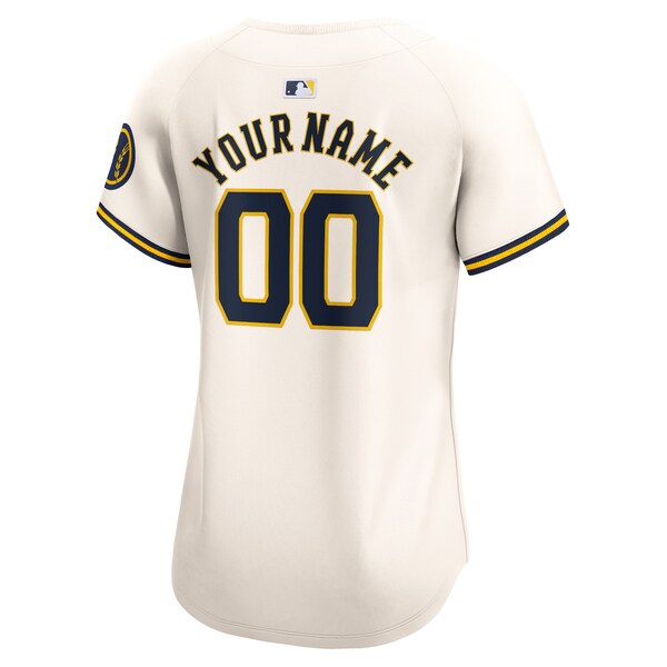 Milwaukee Brewers Nike Women's Home Limited Custom Jersey - Cream - Image 3