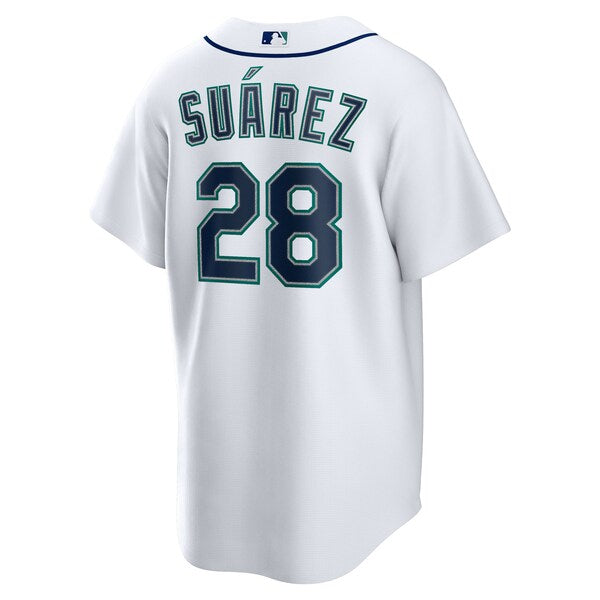 Men's Seattle Mariners Eugenio Su¨¢rez Nike White Home Replica Player Jersey - Image 3