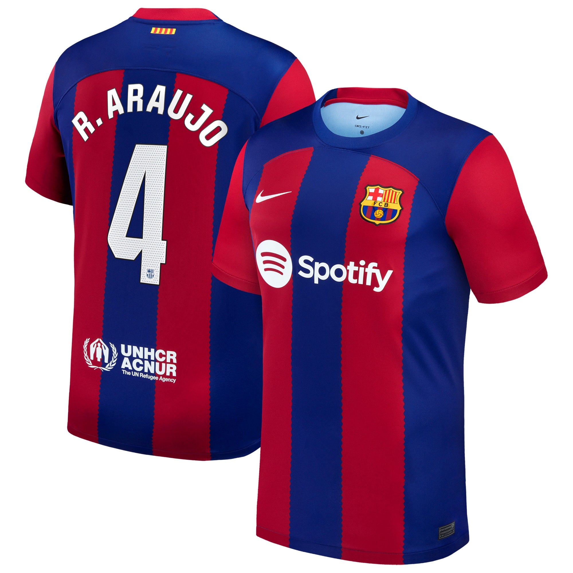 Ronald Araujo Barcelona Nike 2023/24 Away Replica Jersey - White/Aqua/Royal - Image 8