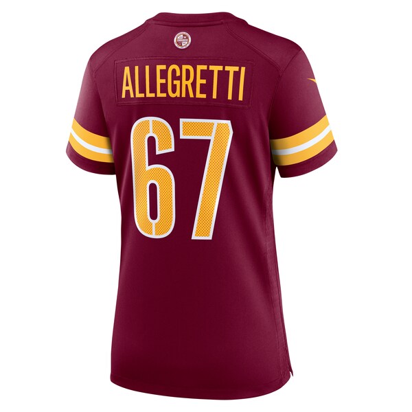 Nick Allegretti Washington Commanders Nike Women's Game Jersey - Burgundy - Image 3