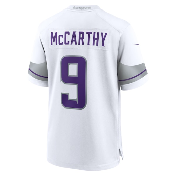 J.J. McCarthy Minnesota Vikings Nike Alternate Game Player Jersey - White - Image 3