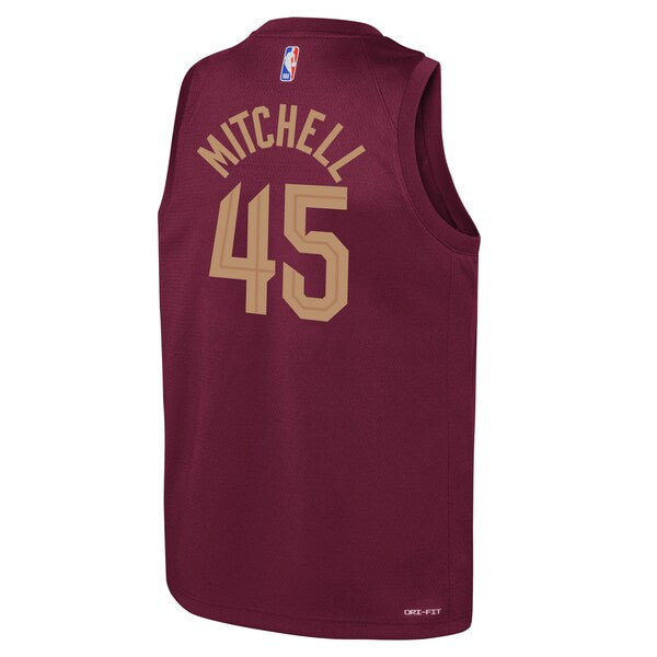 Donovan Mitchell Cleveland Cavaliers Nike Youth Swingman Jersey - Icon Edition - Wine - Image 3