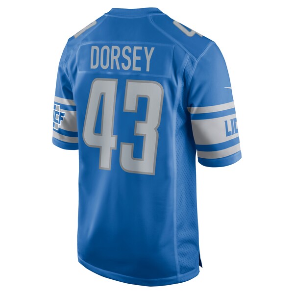 Khalil Dorsey Detroit Lions Nike Home Game Player Jersey - Blue - Image 3