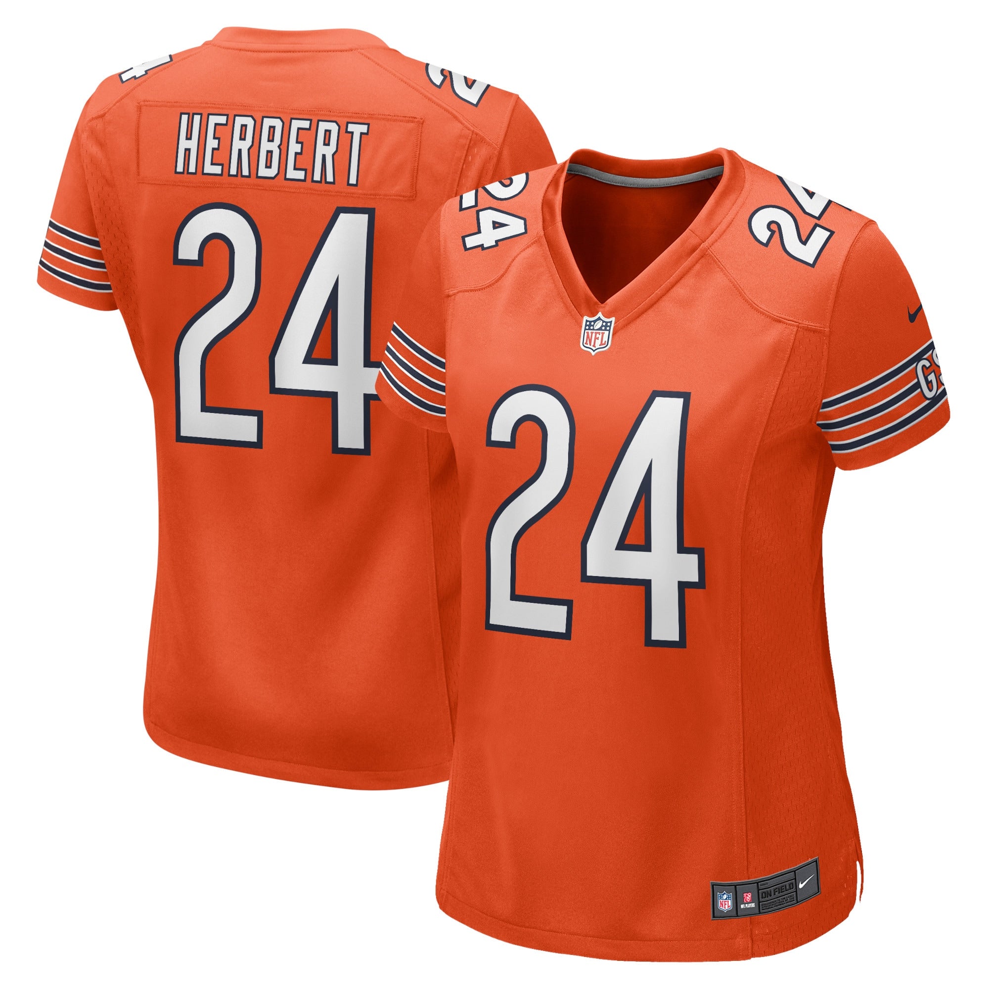Khalil Herbert Chicago Bears Nike Women's Game Jersey - Navy/Orange - Image 5
