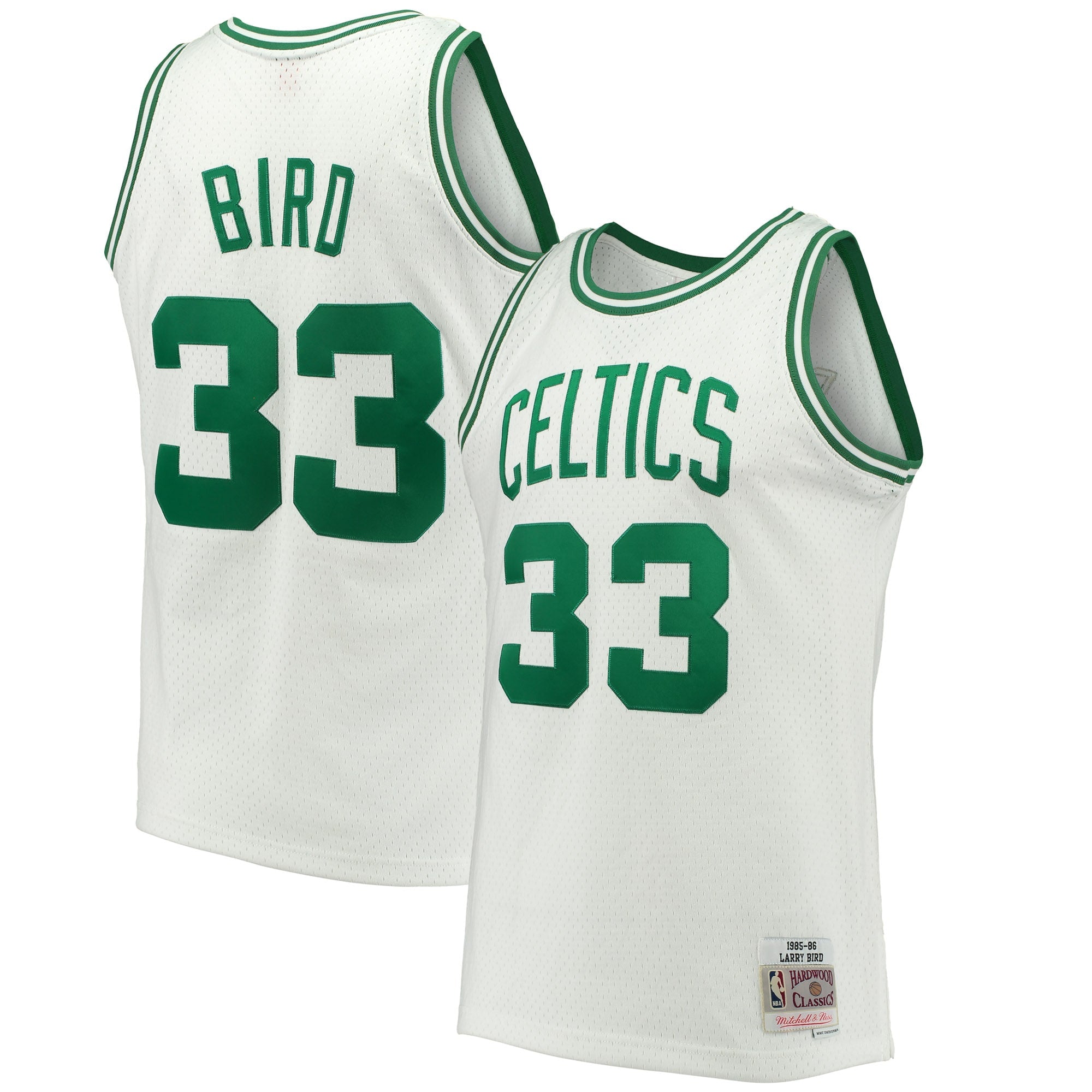 Larry Bird Boston Celtics Hardwood Classics Swingman Jersey - Kelly Green/White - Image 5